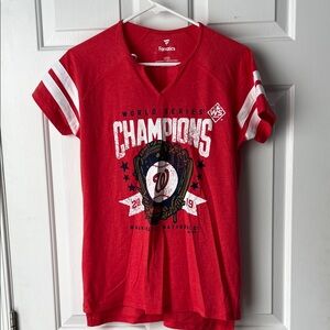 Fanatics Red World Series Champions Tee